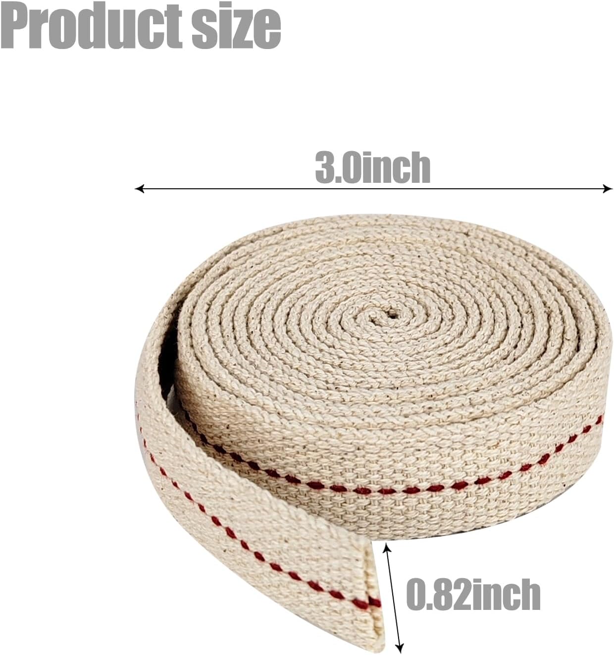 JUNSDUKE 1 Roll 65 Feet Oil Lamp Wick 34 Inch Flat Cotton Replacement