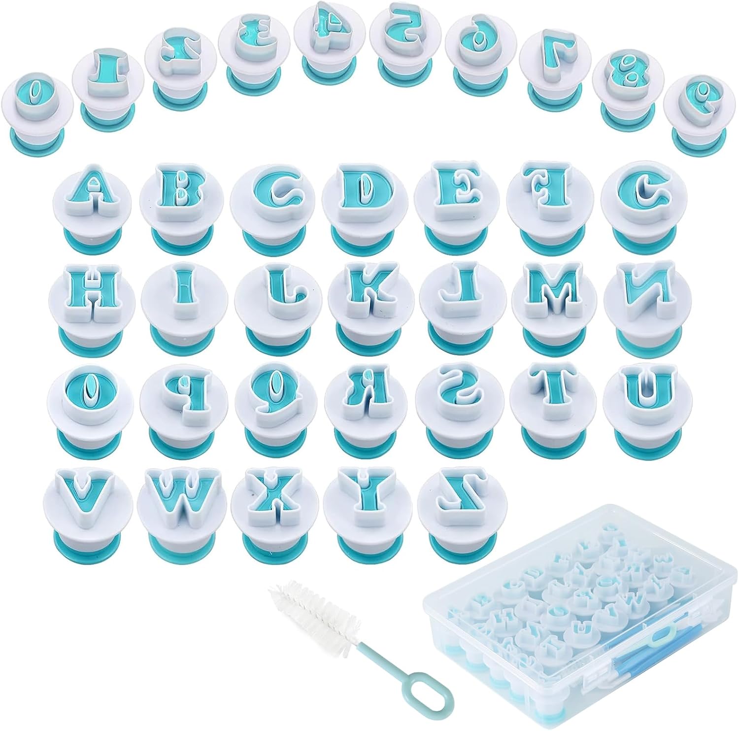 36 Piece Alphabet Number Fondant Mold Set