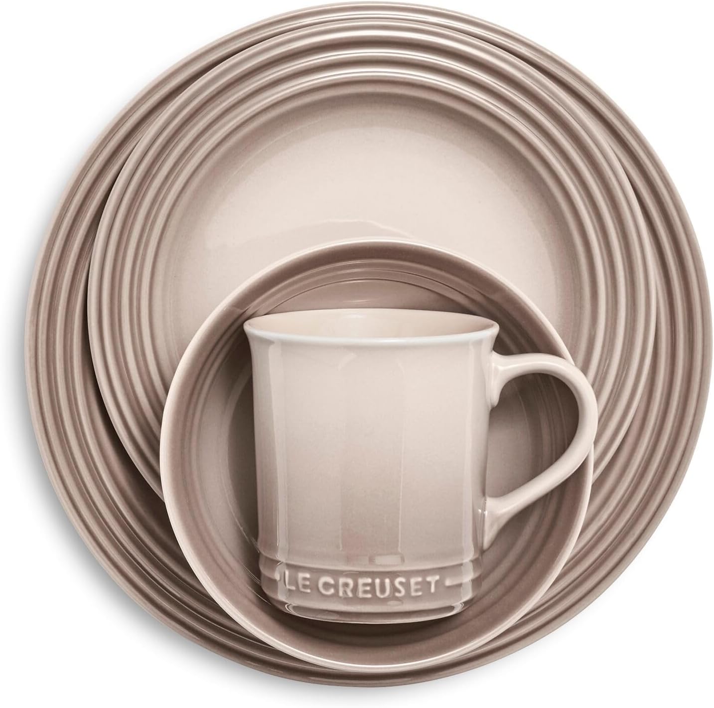 Le Creuset Stoneware Dinnerware Set 16 Piece Oyster