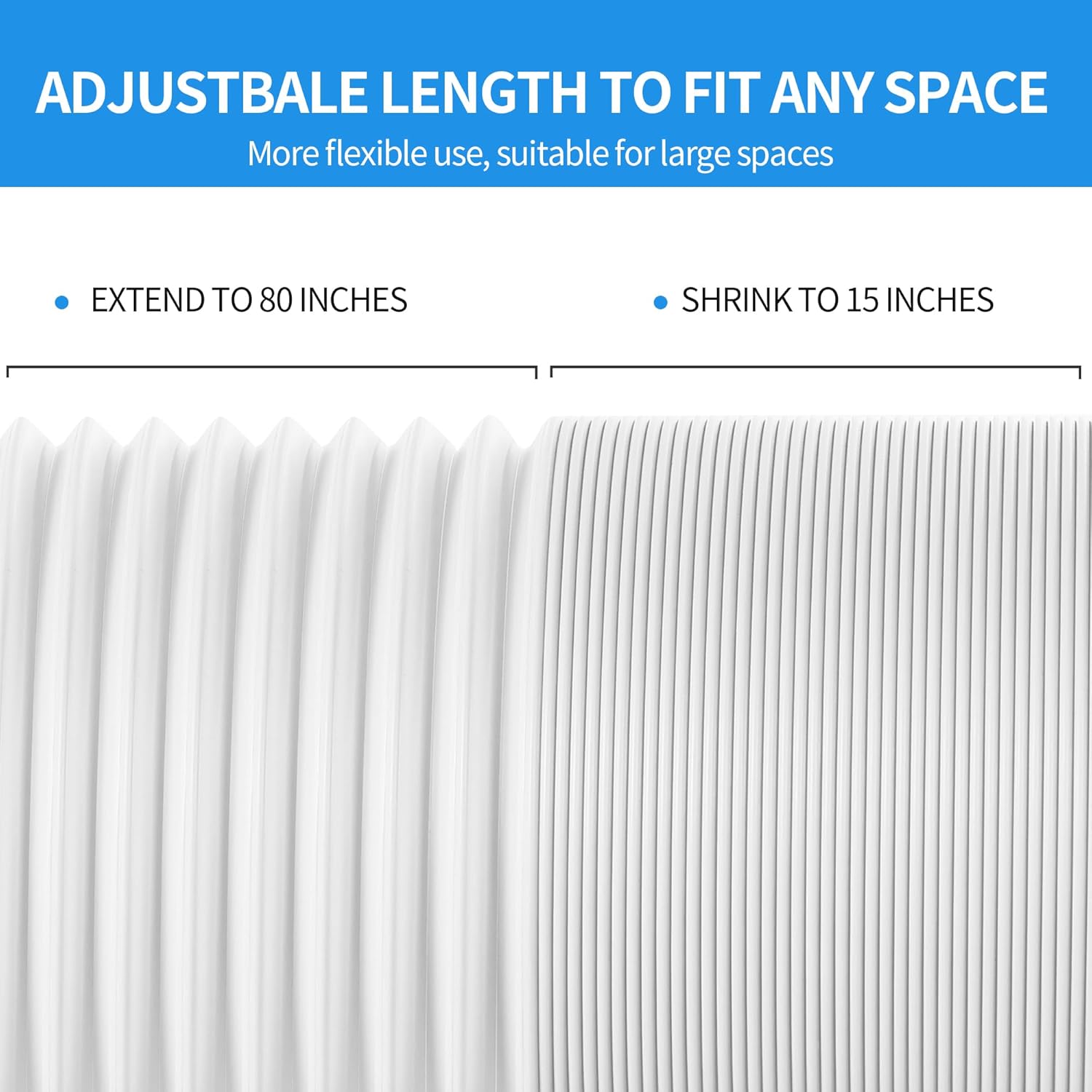 80 Inch Portable AC Exhaust Hose with Steel Wire