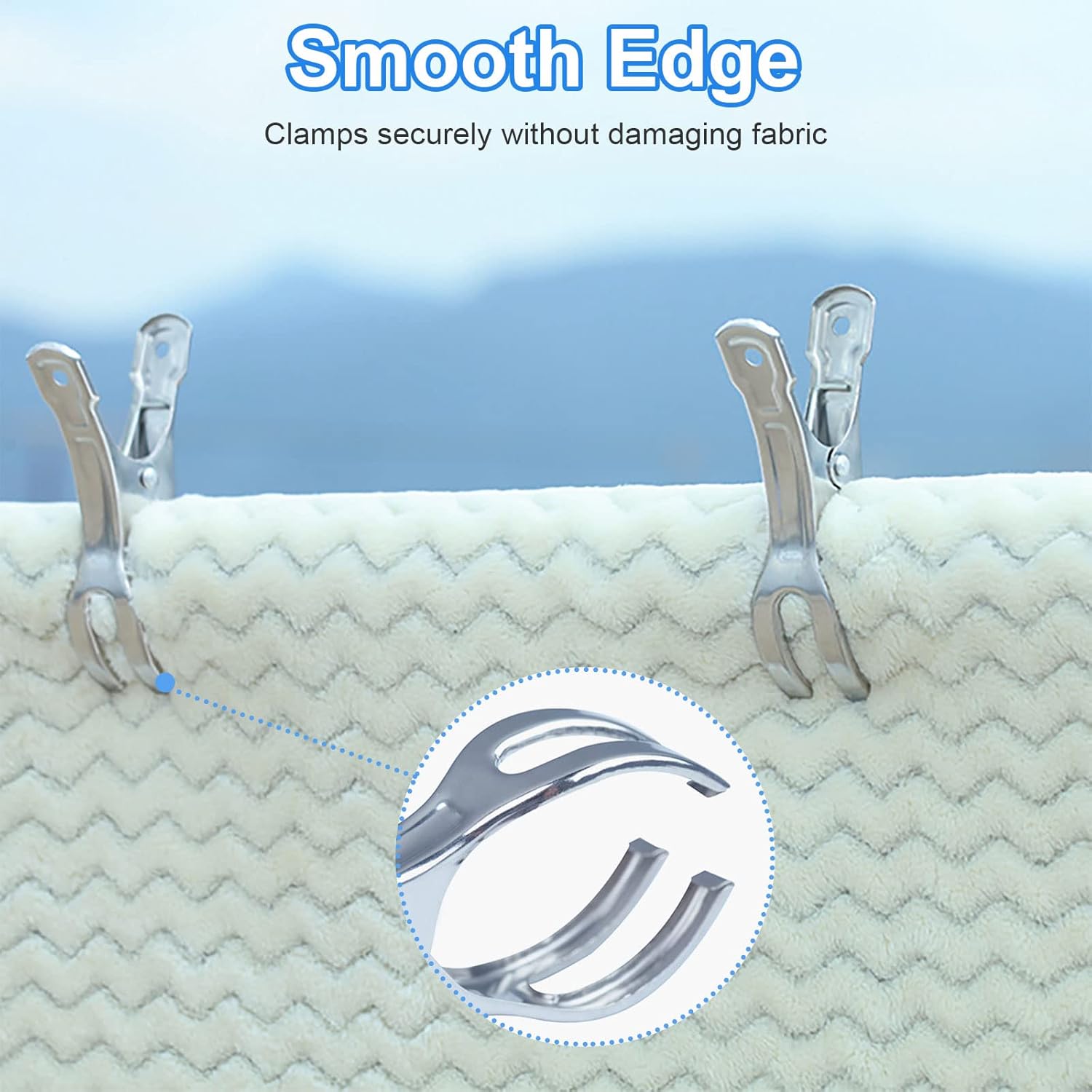 Coideal Beach Towel Clips - 10 Pack Heavy Duty Metal Clamps