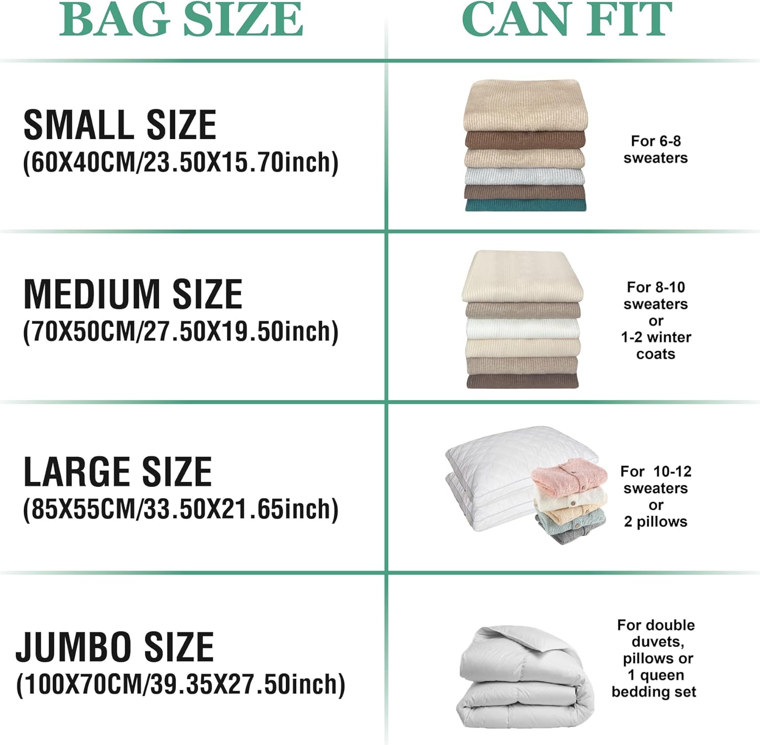 Space Saver Vacuum Storage Bags with Electric Pump - 10 Large Units