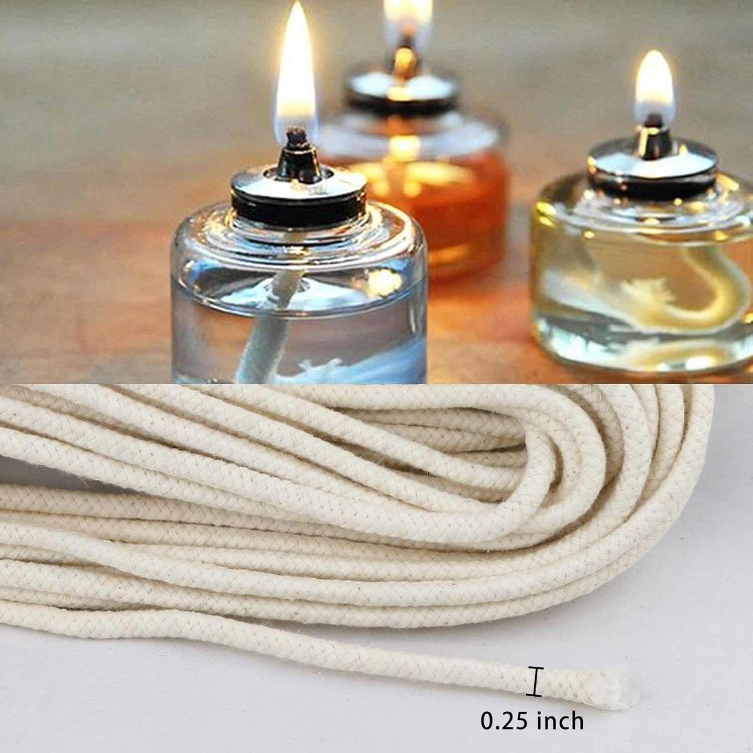 50 Feet Roll 14 Inch Cotton Oil Lamp Wicks Burner