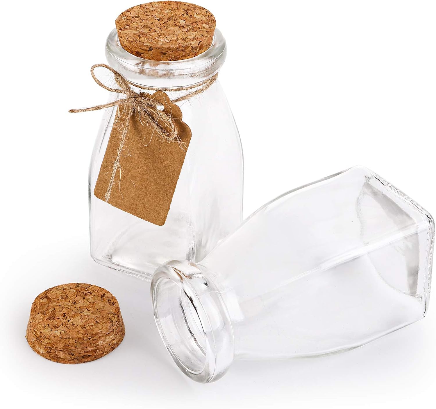 Yarlung 30 Pack Glass Favor Jars with Cork Lids