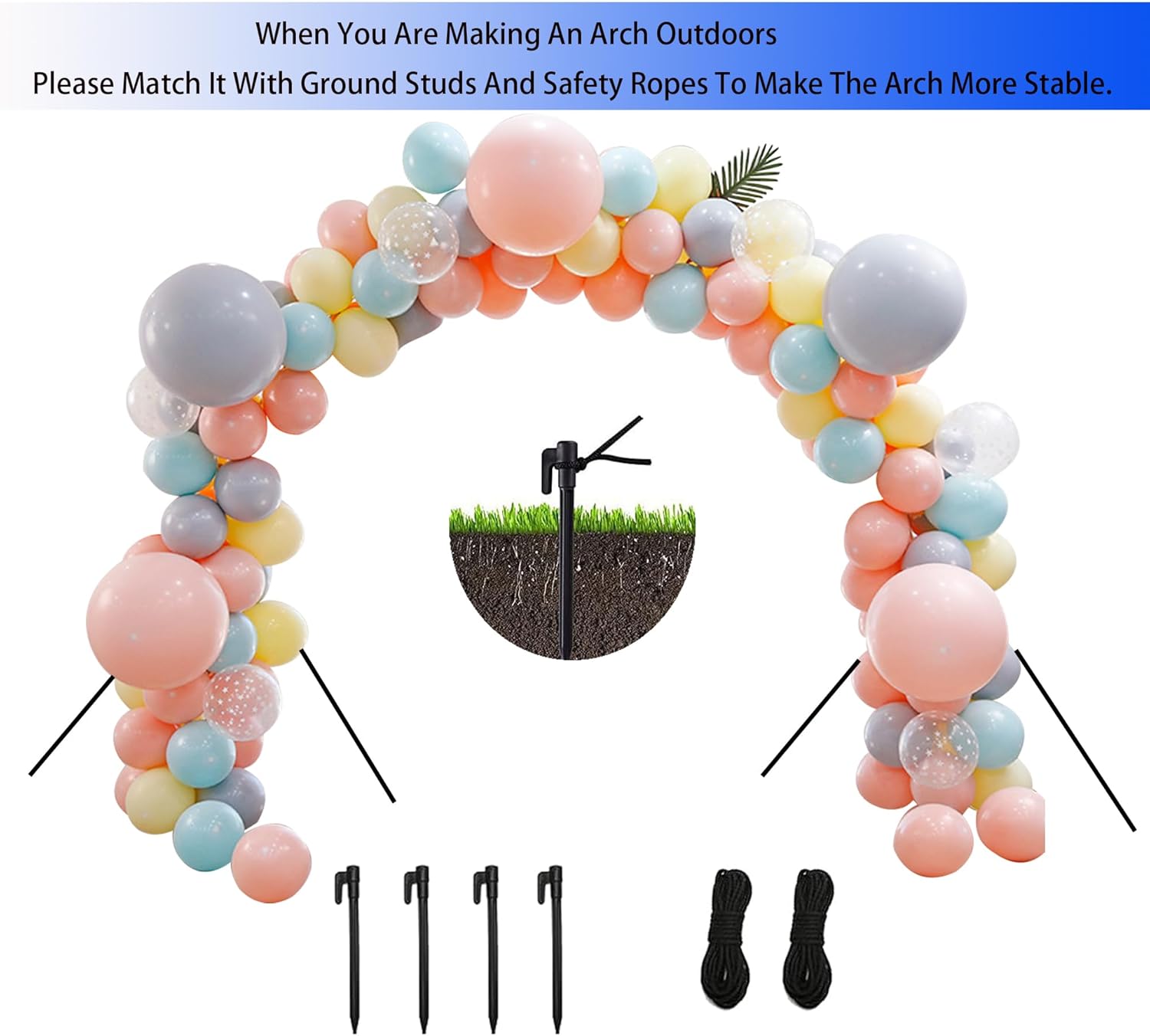 Kaiyun 10 Ft Wide 9 Ft Tall Balloon Arch Kit