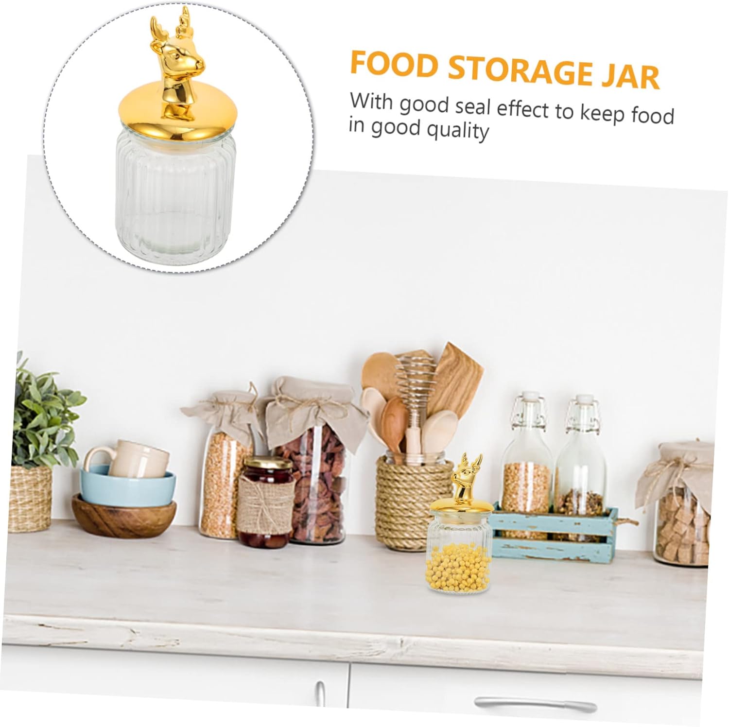 2pcs European Style Animal Glass Storage Jars for Wedding Favors