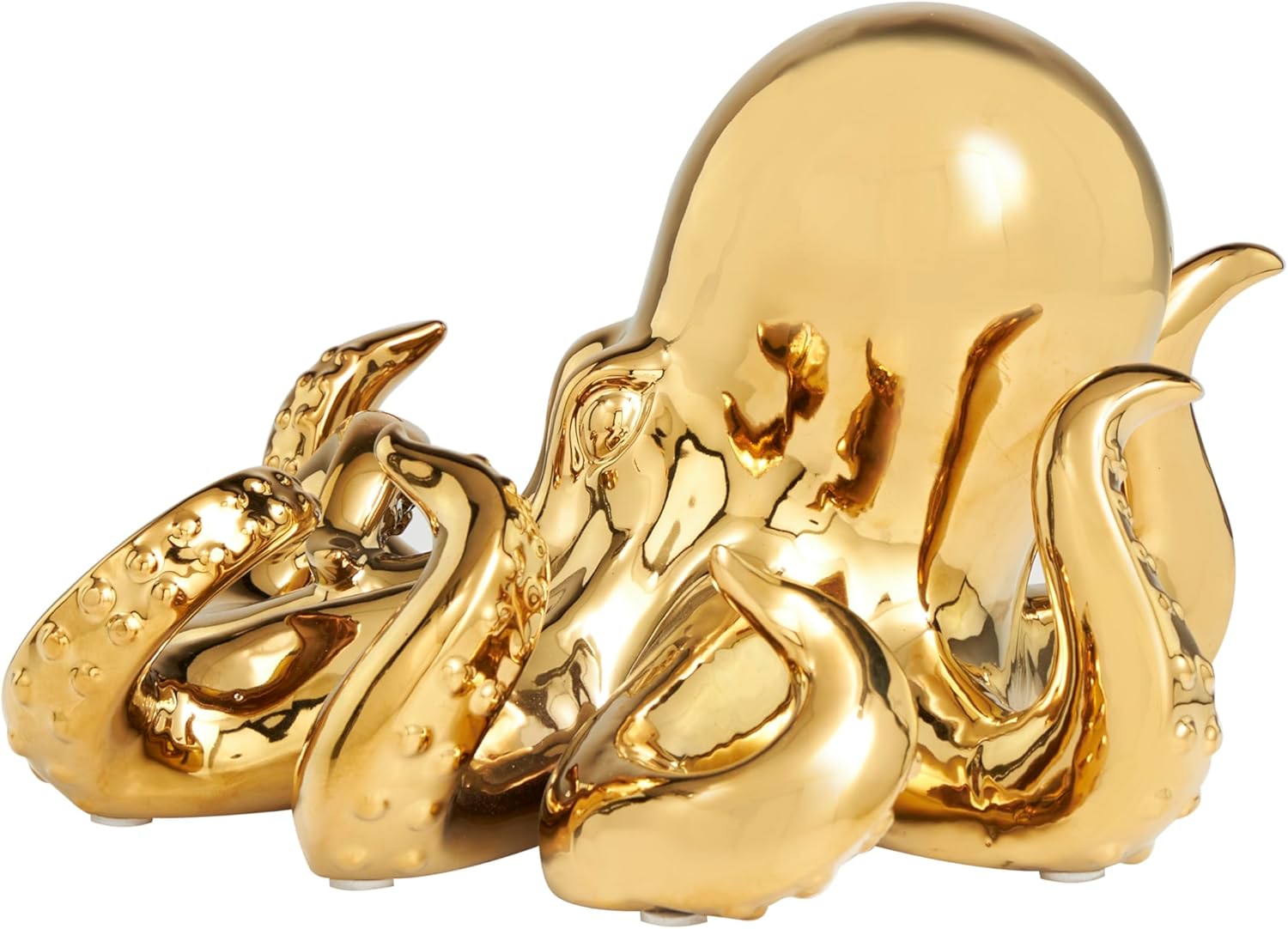 Deco 79 Gold Ceramic Octopus Sculpture Home Decor Statue