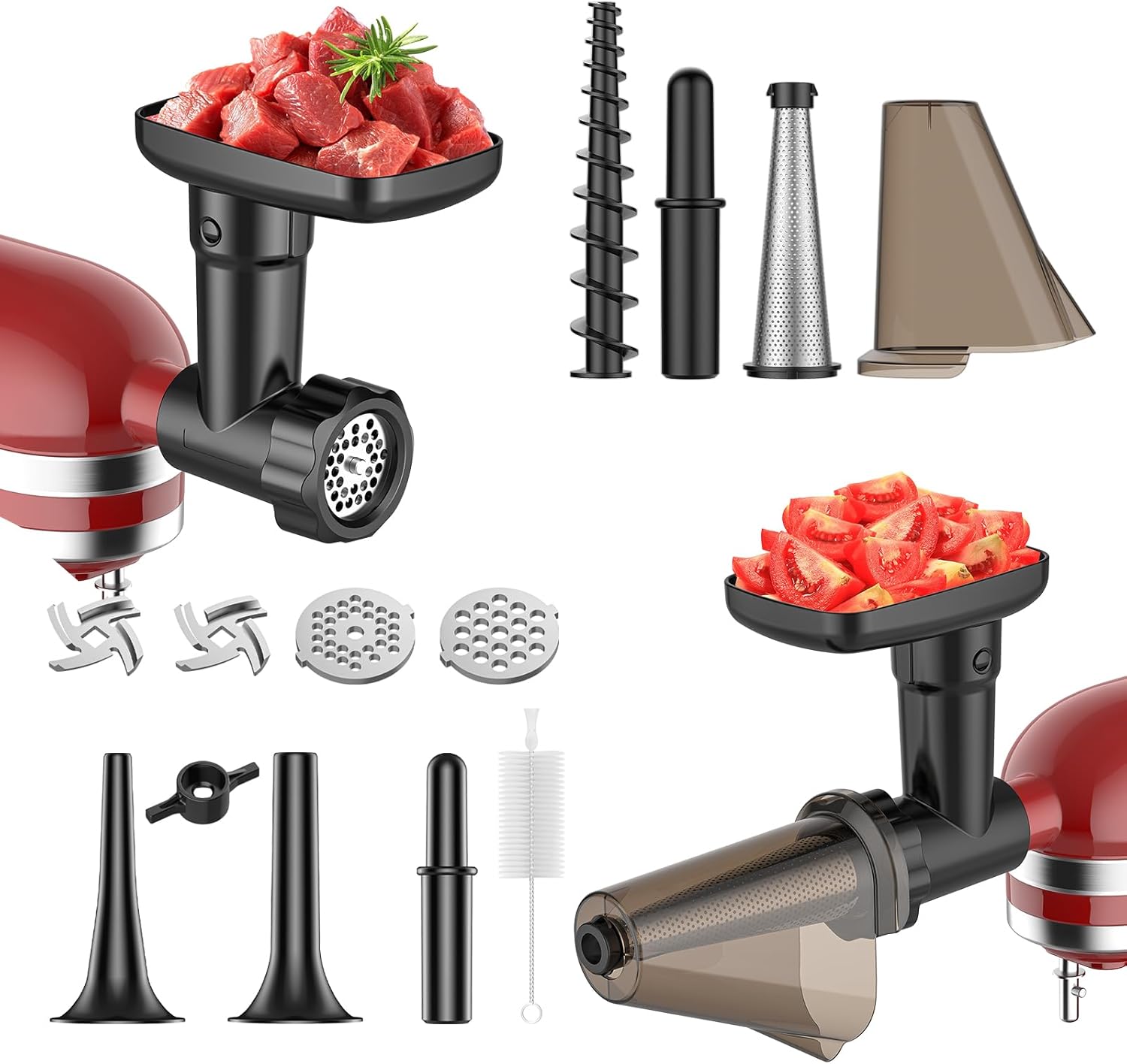 HOZODO Fruit Veg Strainer Meat Grinder for Kitchenaid Mixers