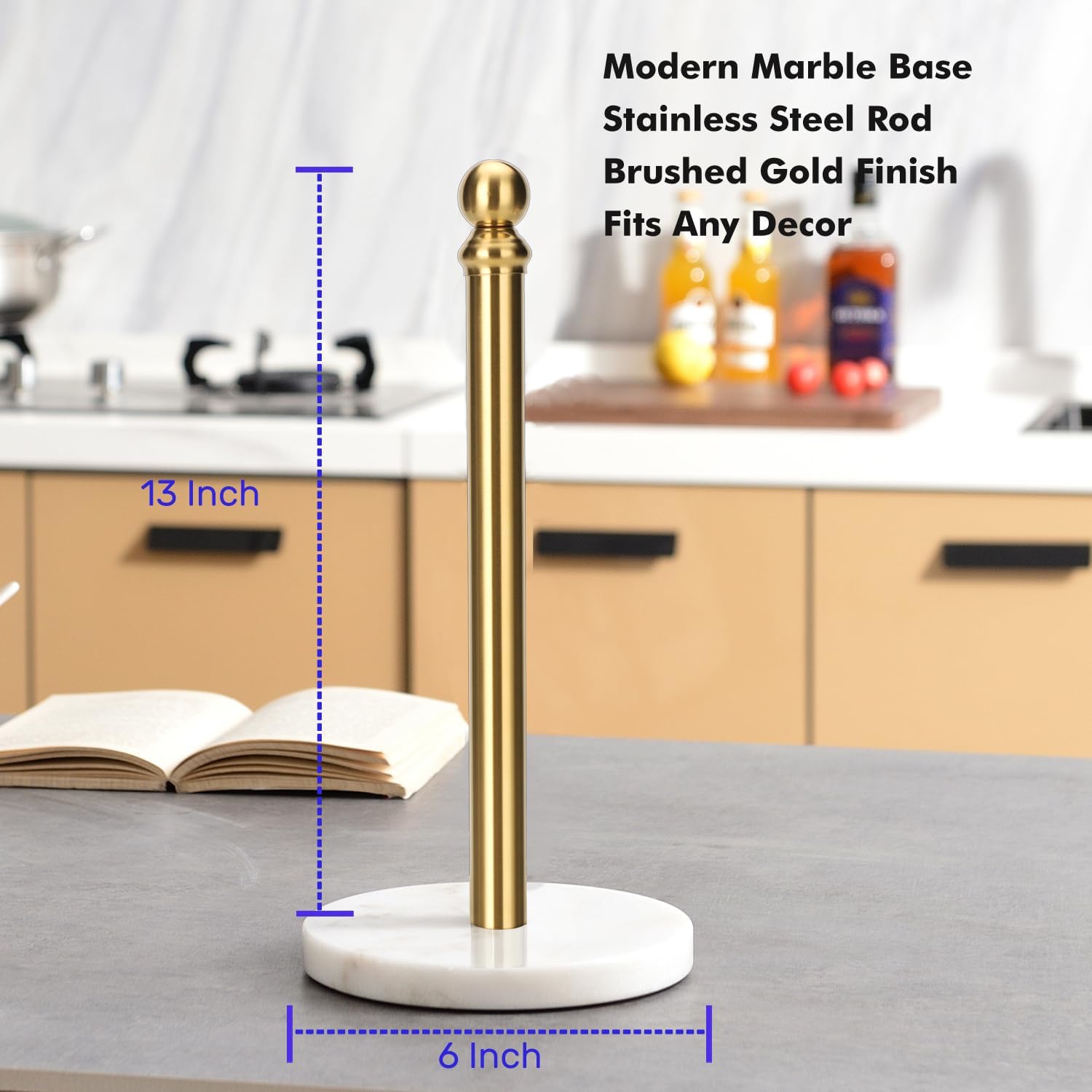Gold Paper Towel Holder Countertop Stand