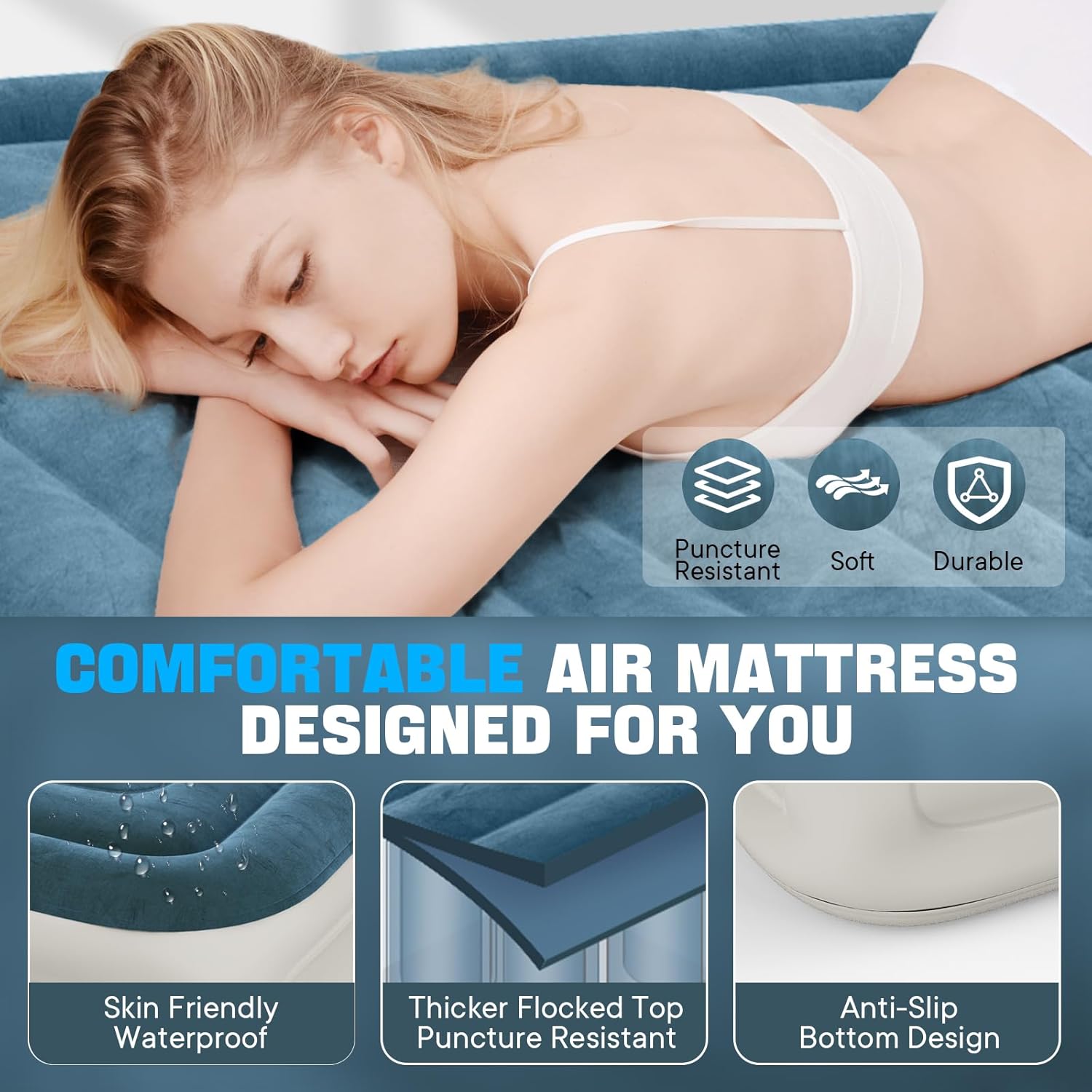 VOSSER Twin Air Mattress with Built in Pump