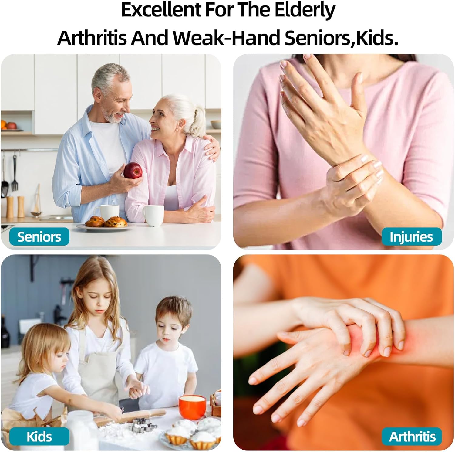 Stainless Steel Jar Opener for Seniors with Arthritis