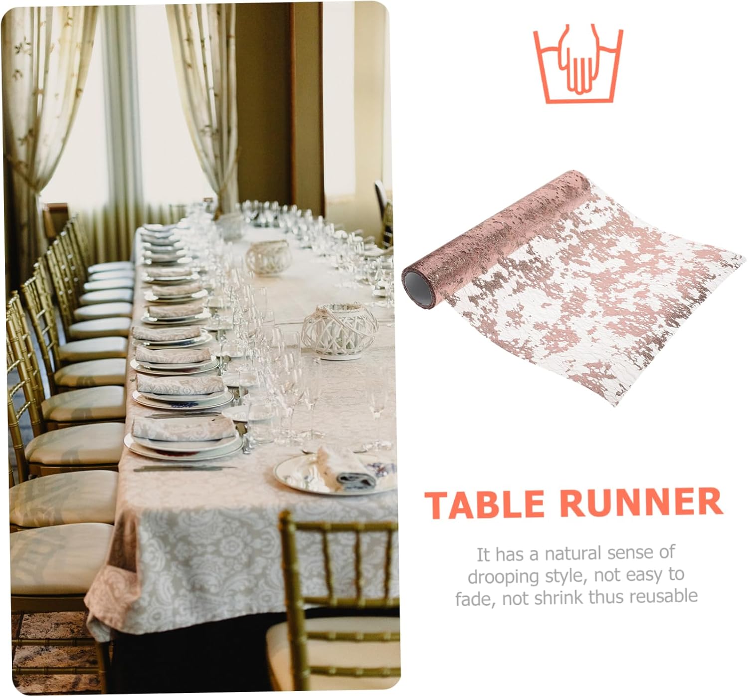 Gold Table Runner for Wedding and Party Decor