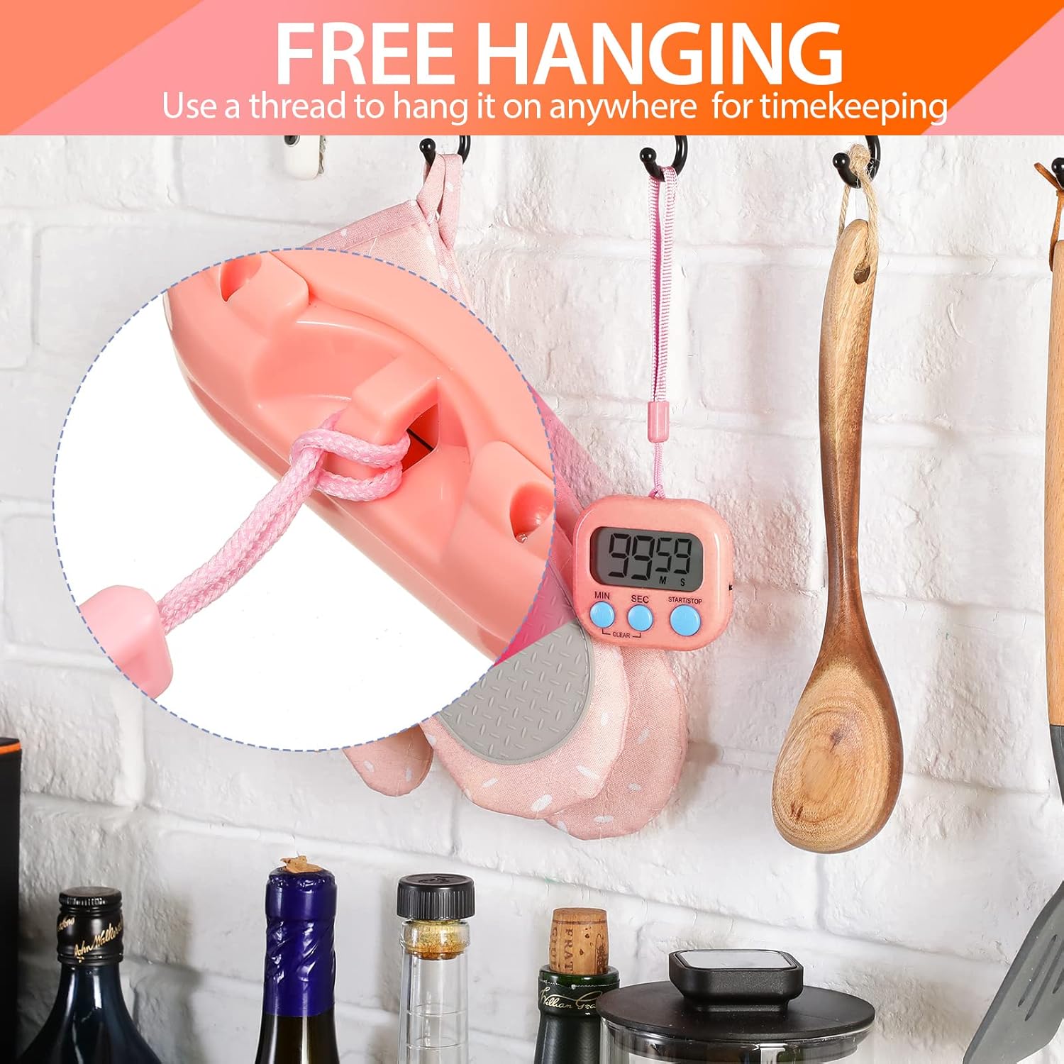 24 Piece Digital Kitchen Timer with Magnetic Base
