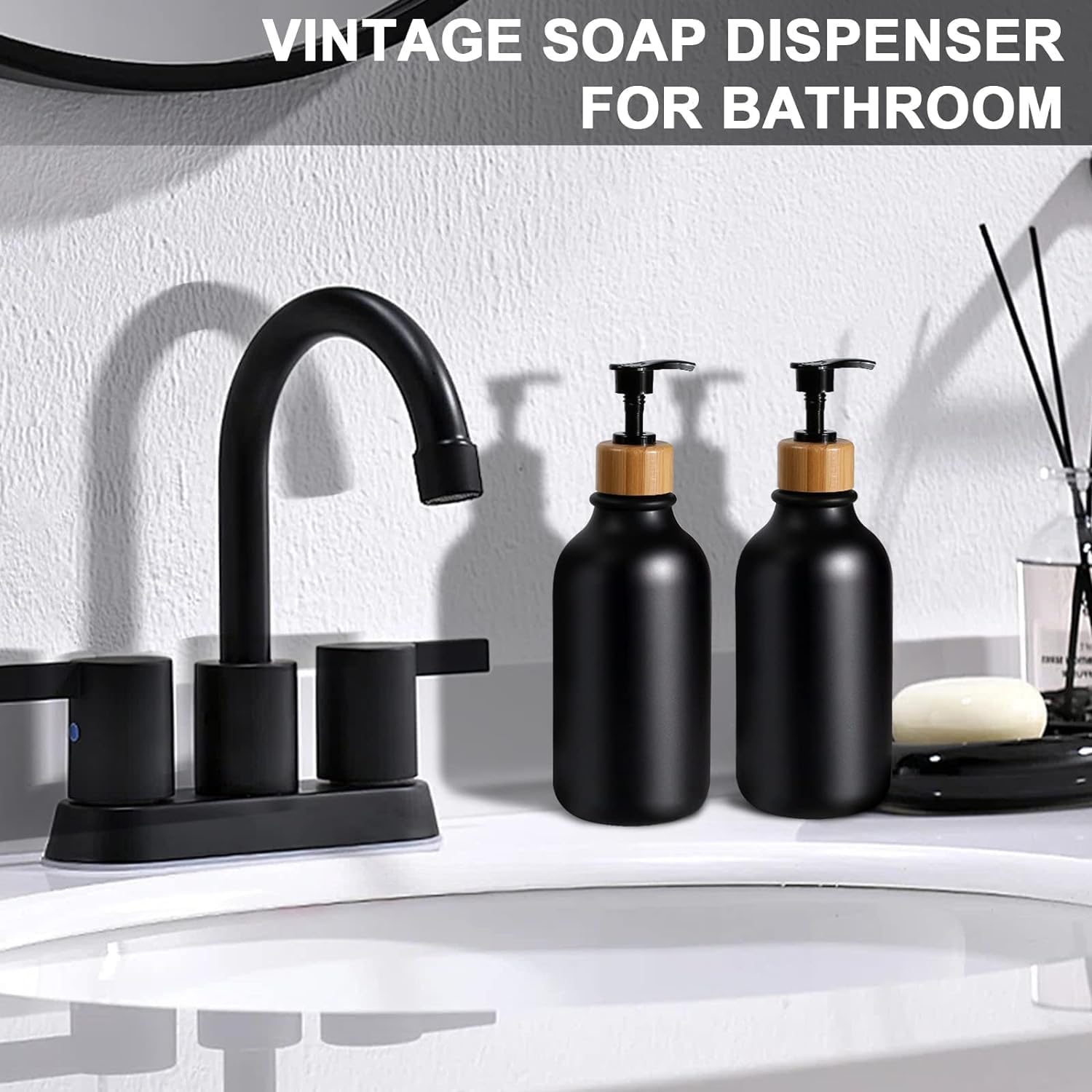 Black Matte Bathroom Accessories Set 5 Pcs