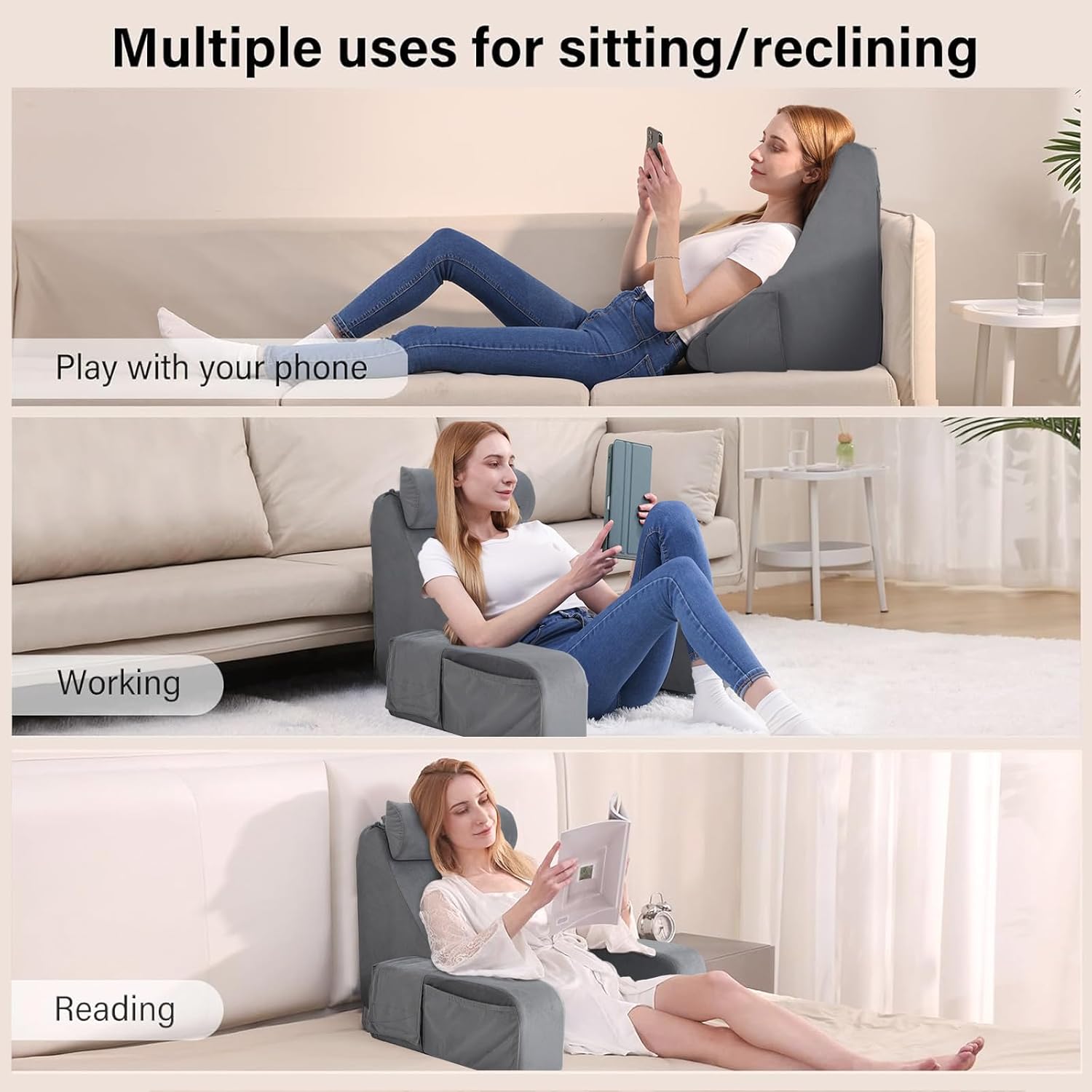 ENITYA Reading Pillow for Bed Sitting and Resting