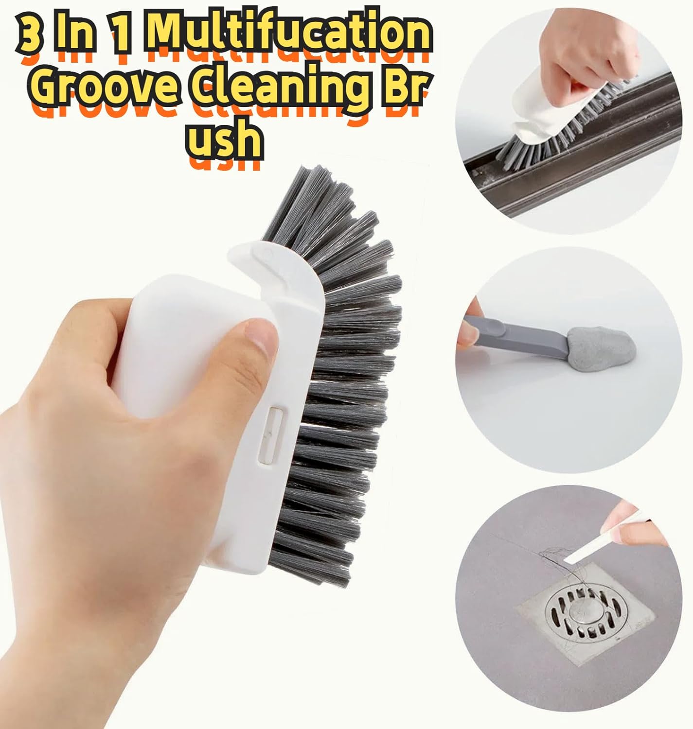 3 in 1 Window Cleaning Brush with Tweezers