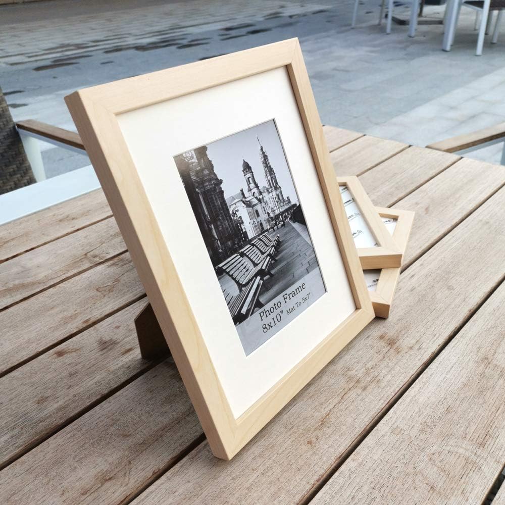 Meetart 8x10 Inch Shallow Wood Grain Photo Frame Set of 3