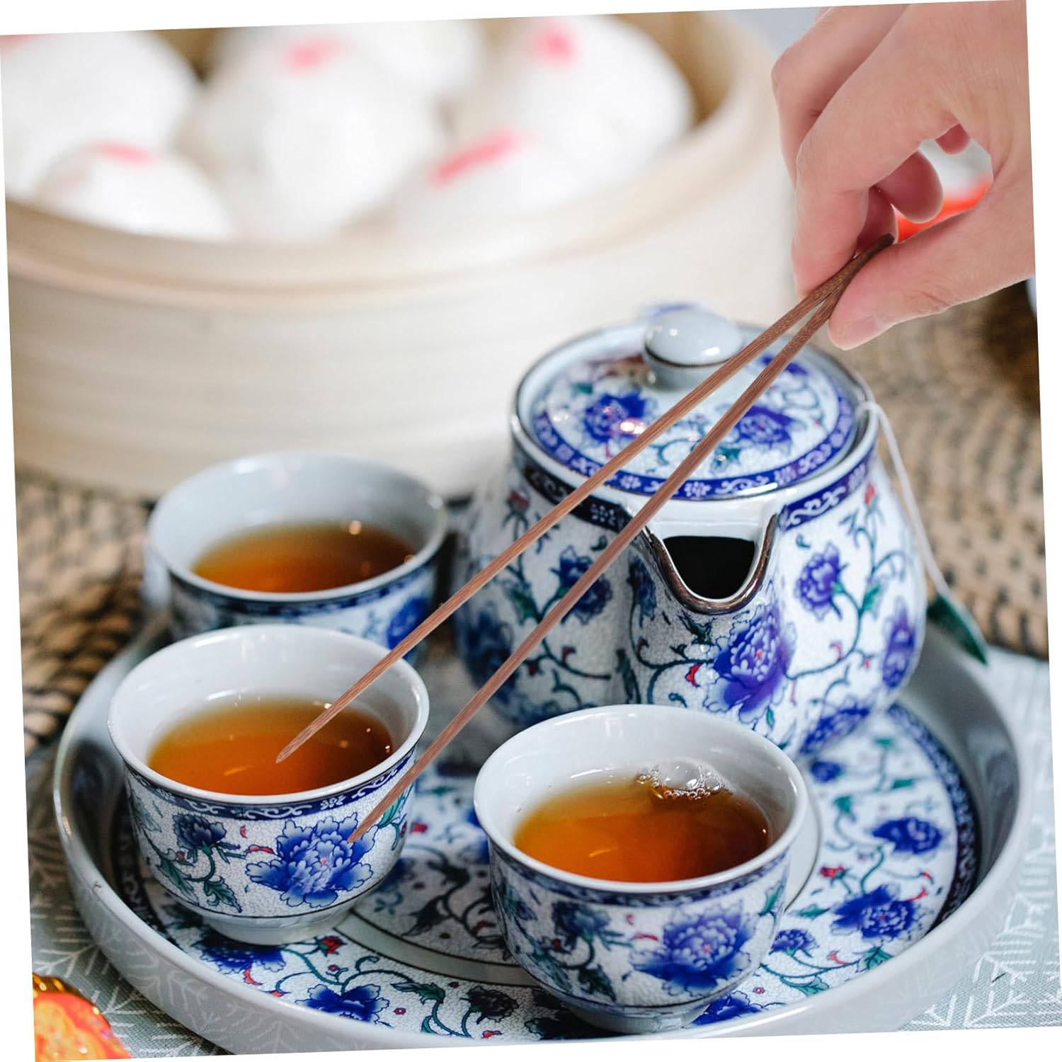 IMIKEYA Elegant Bamboo Tea Ceremony Clamp Multi-Purpose Cooking Tool