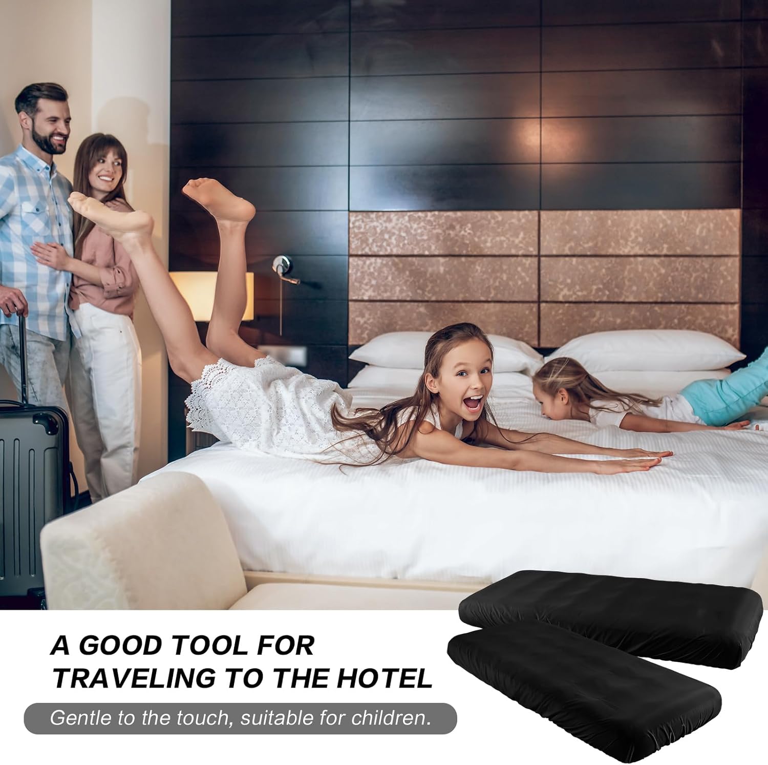 Breling Kids Air Mattress Fitted Sheets 2 Pcs Black