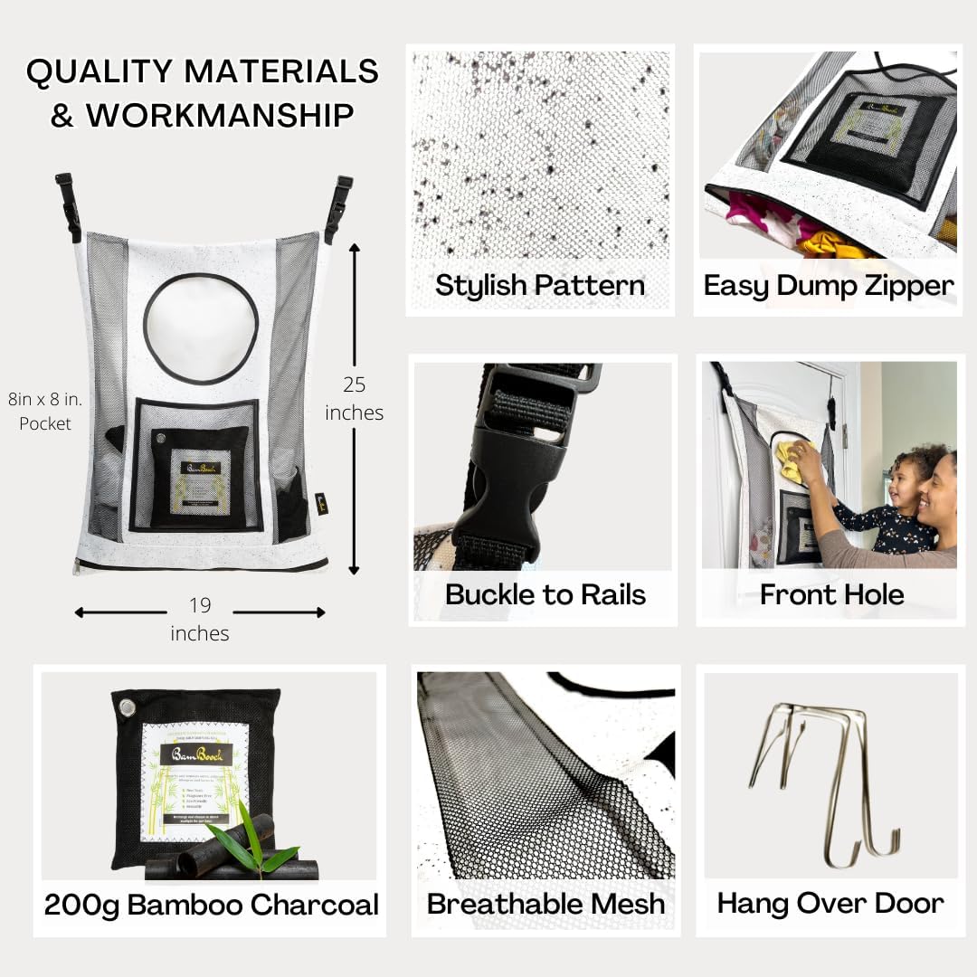 BamBooch Air Purifying Small Laundry Hamper Bag