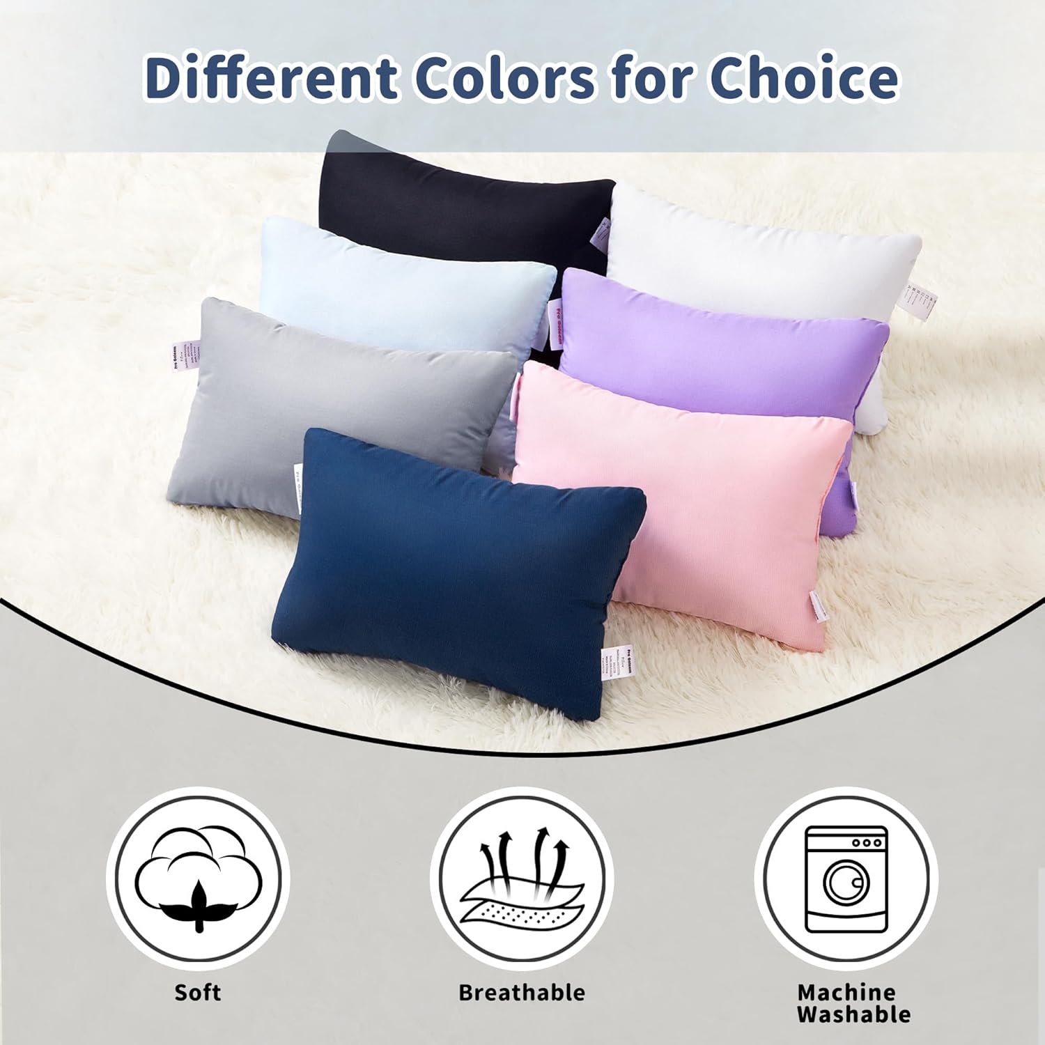 Pro Goleem Small Travel Pillow 11x6x25 Navy Blue