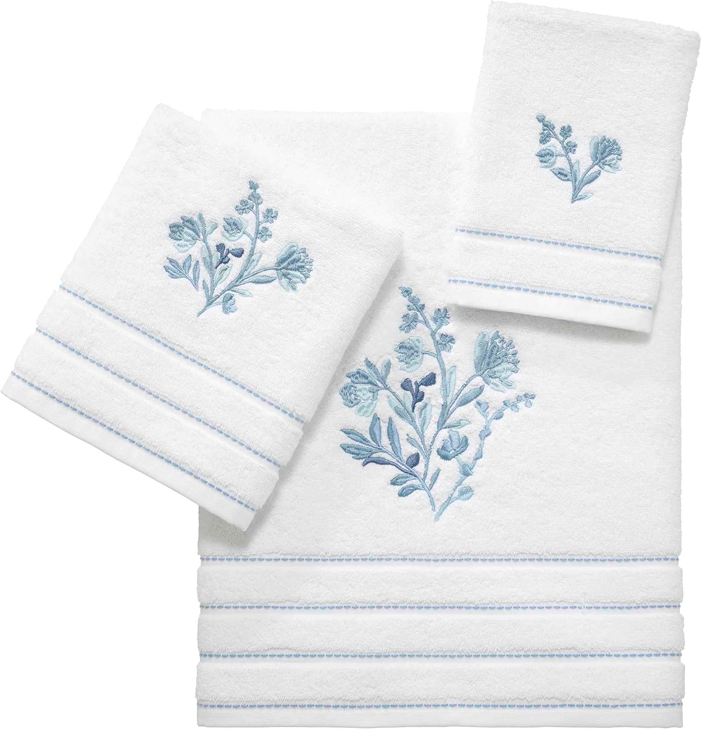 IZOD Fingertip Towels Set of 2 Mystic Collection White
