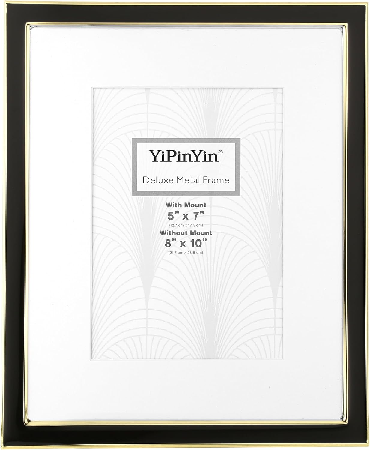 8x10 Gold Metal Edge Frames Set of 2 with Easel