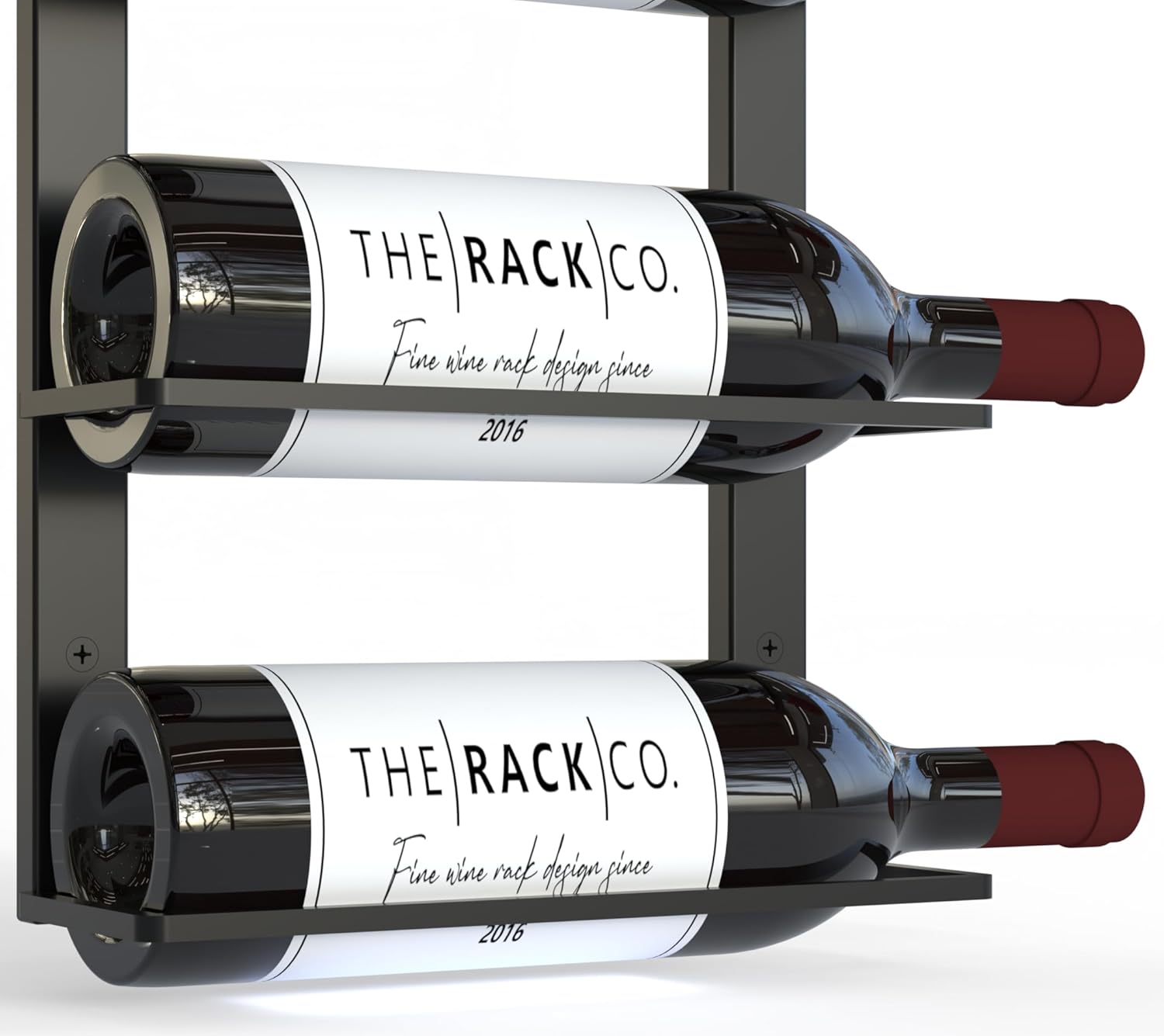 TheRackCo Wall Series Double Frame Wine Rack 9 Bottles Free Opener