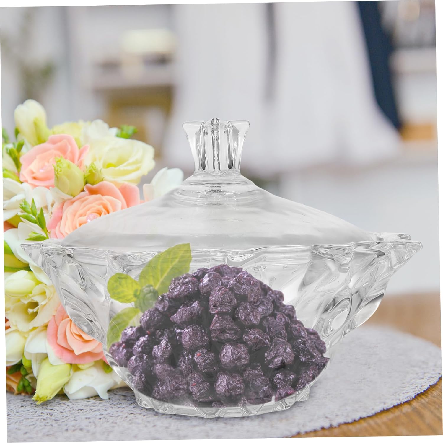 PRETYZOOM Transparent Wedding Candy Storage Jar