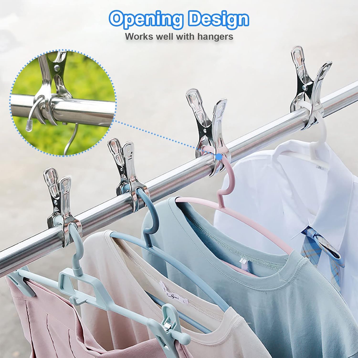 Coideal Beach Towel Clips - 10 Pack Heavy Duty Metal Clamps