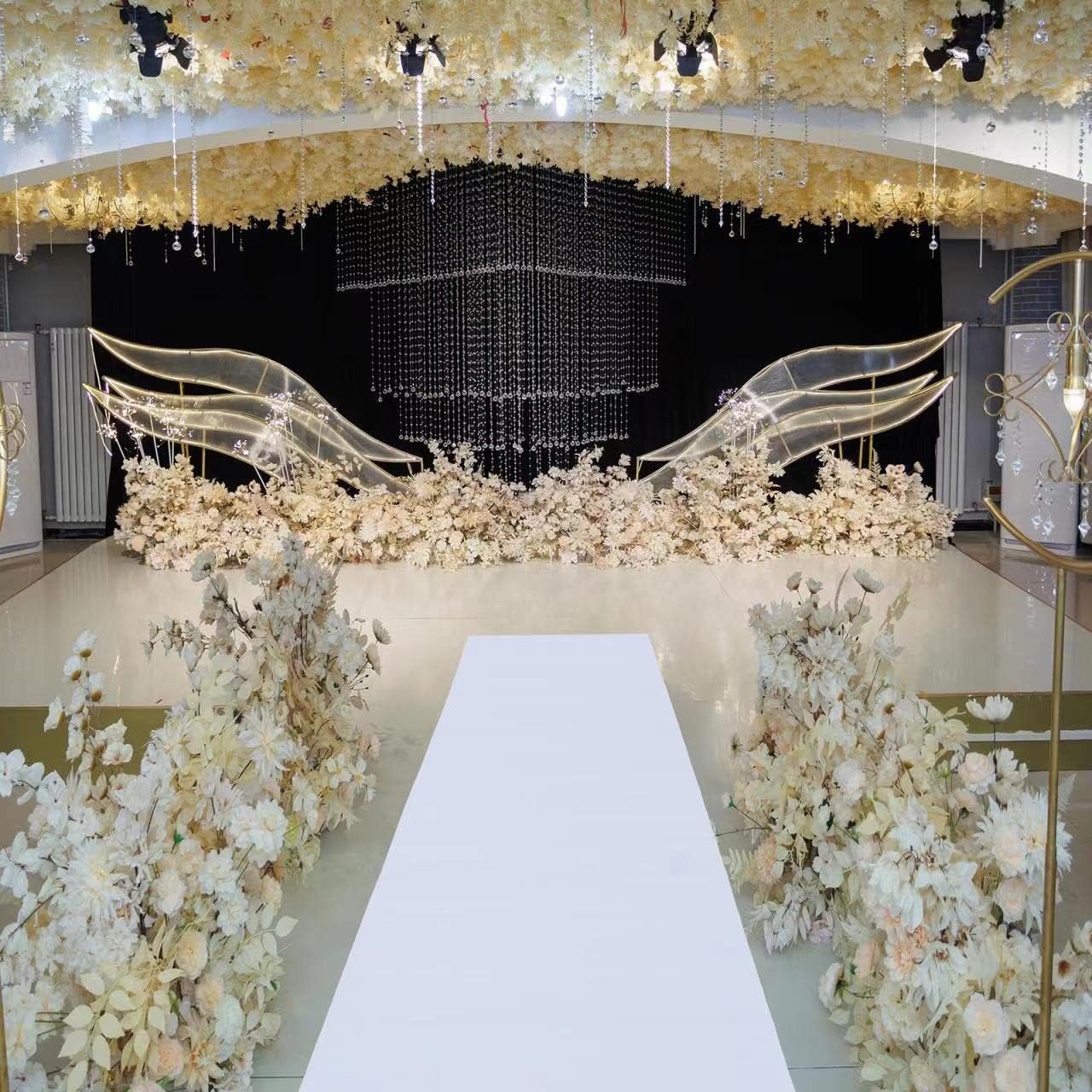 Extra Thick White Carpet Runner for Wedding Ceremony and Party