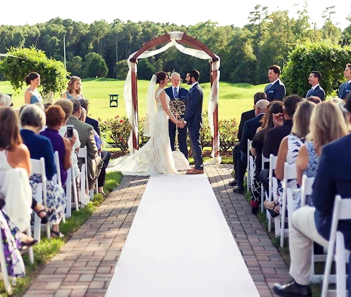 Extra Thick White Carpet Runner for Wedding Ceremony and Party