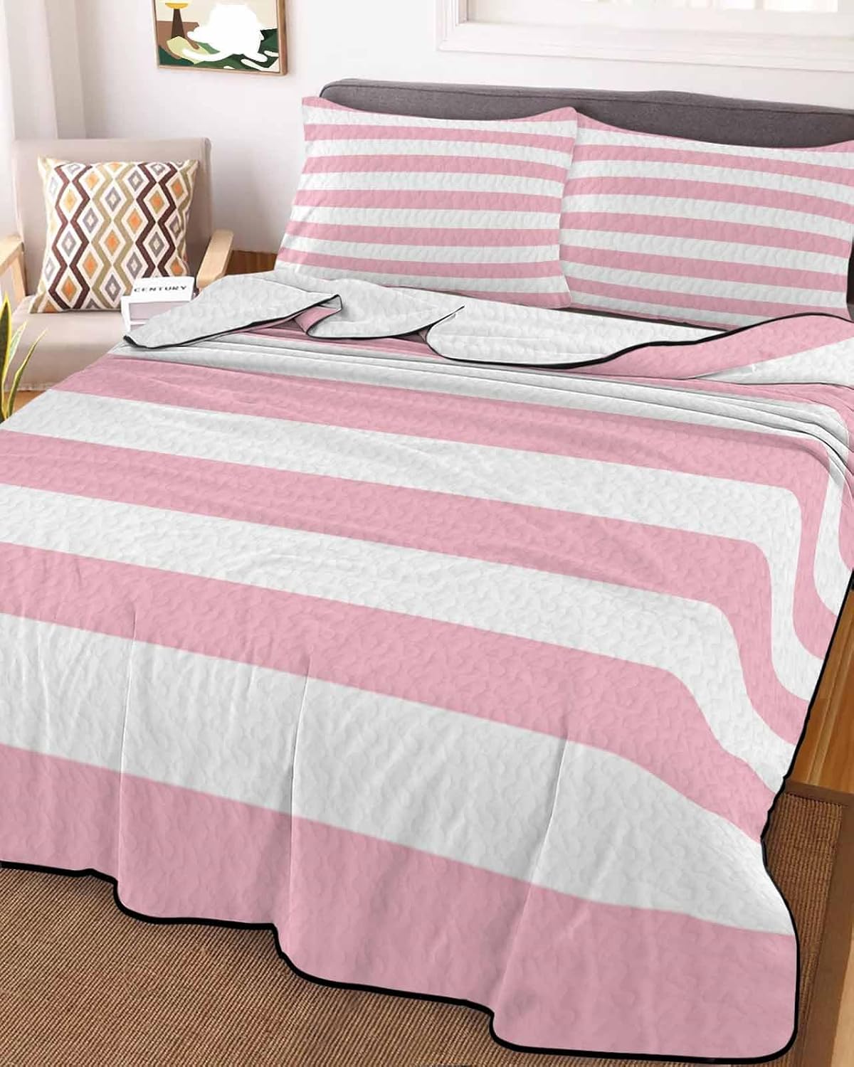 TocaHome Summer Quilt Twin XL Set with 2 Pillowcases