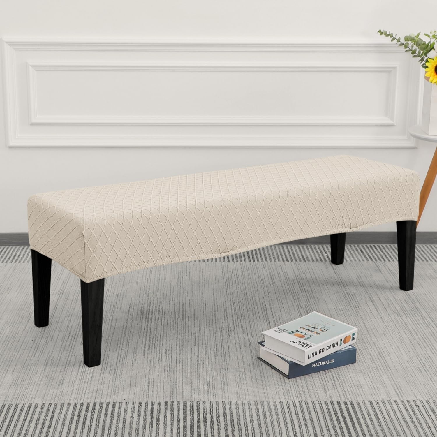 SPRINGRICO Stretch Bench Cover for Dining Room and More