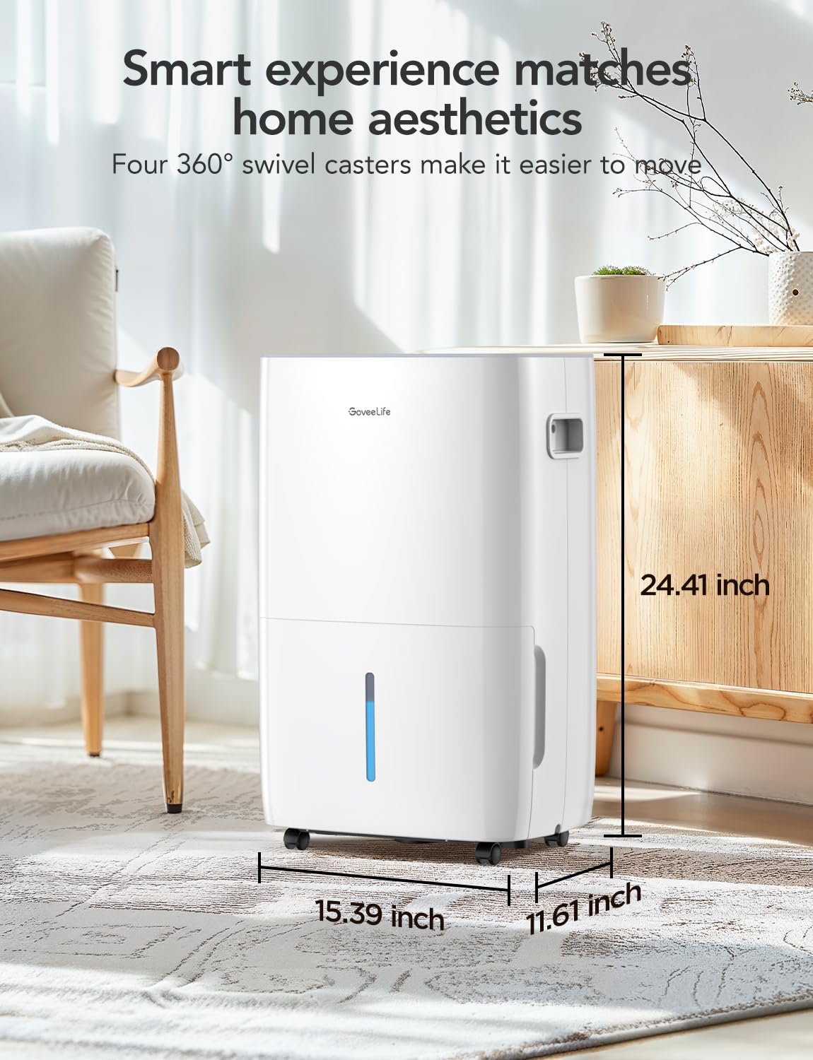GoveeLife Dehumidifier 4500 Sq Ft Smart Auto Humidity Control