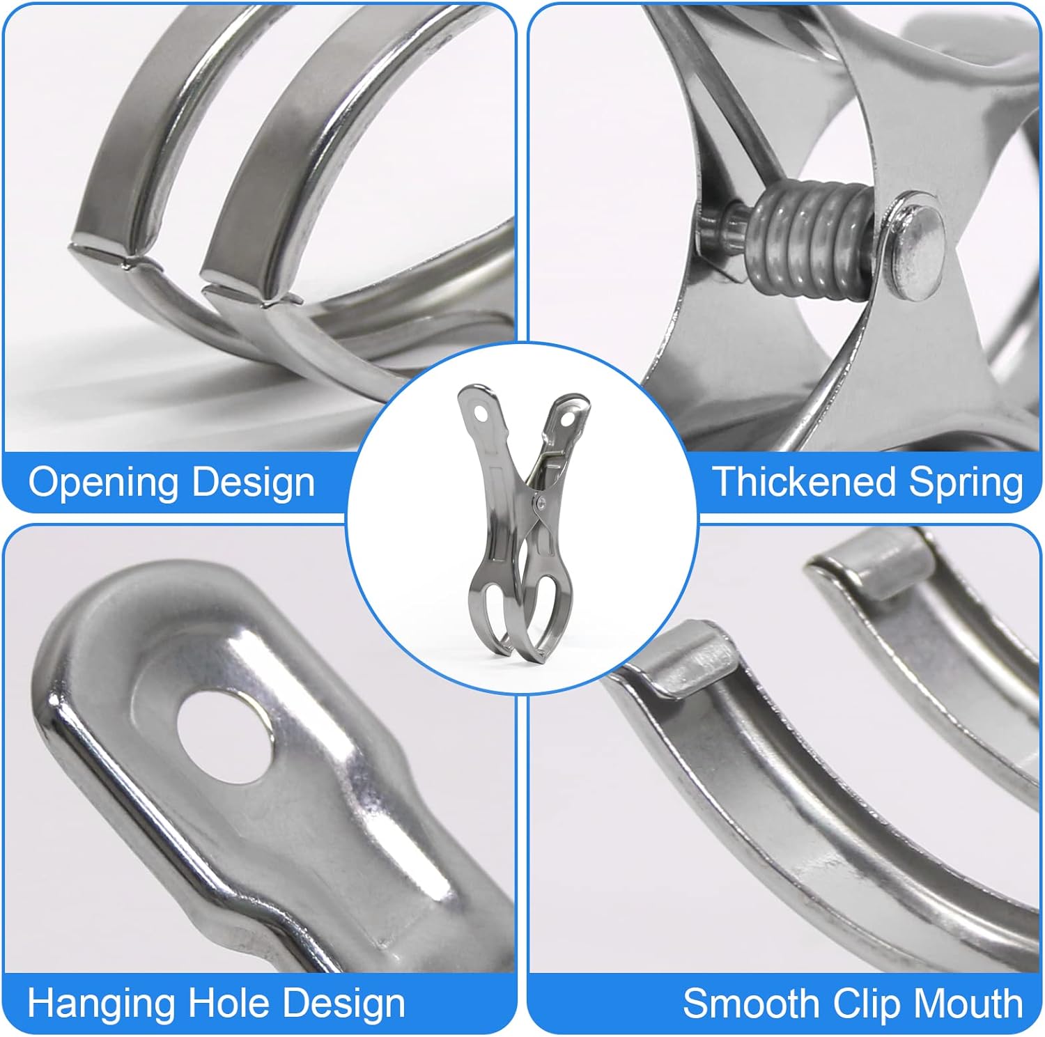 Coideal Beach Towel Clips - 10 Pack Heavy Duty Metal Clamps