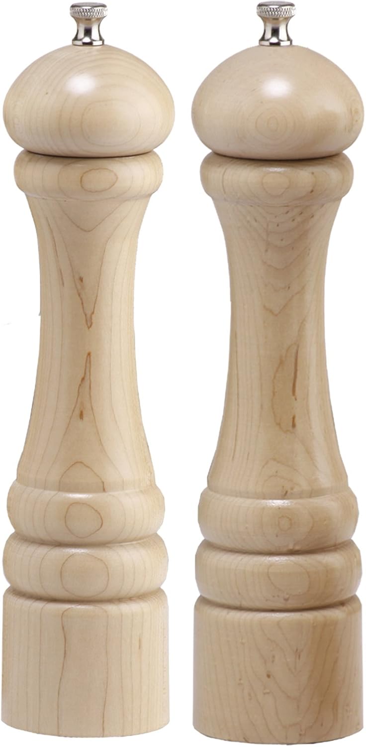 Chef Specialties 10 Inch Pepper Mill and Salt Mill Set Made in USA