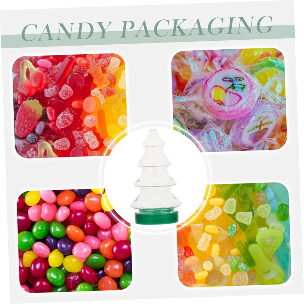 Jojofuny 6Pcs Christmas Candy Jar for Parties and Gifts