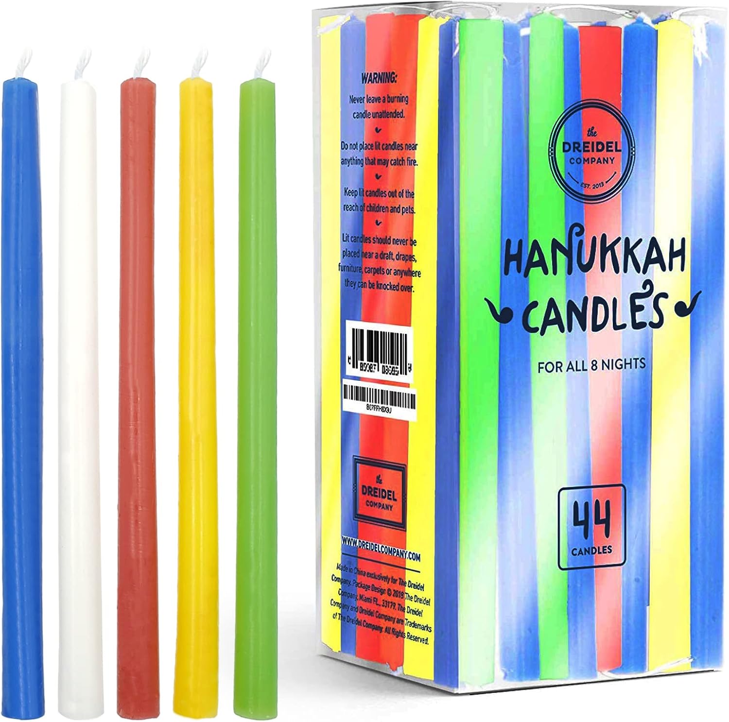 The Dreidel Company Hanukkah Menorah Candles 8 Nights