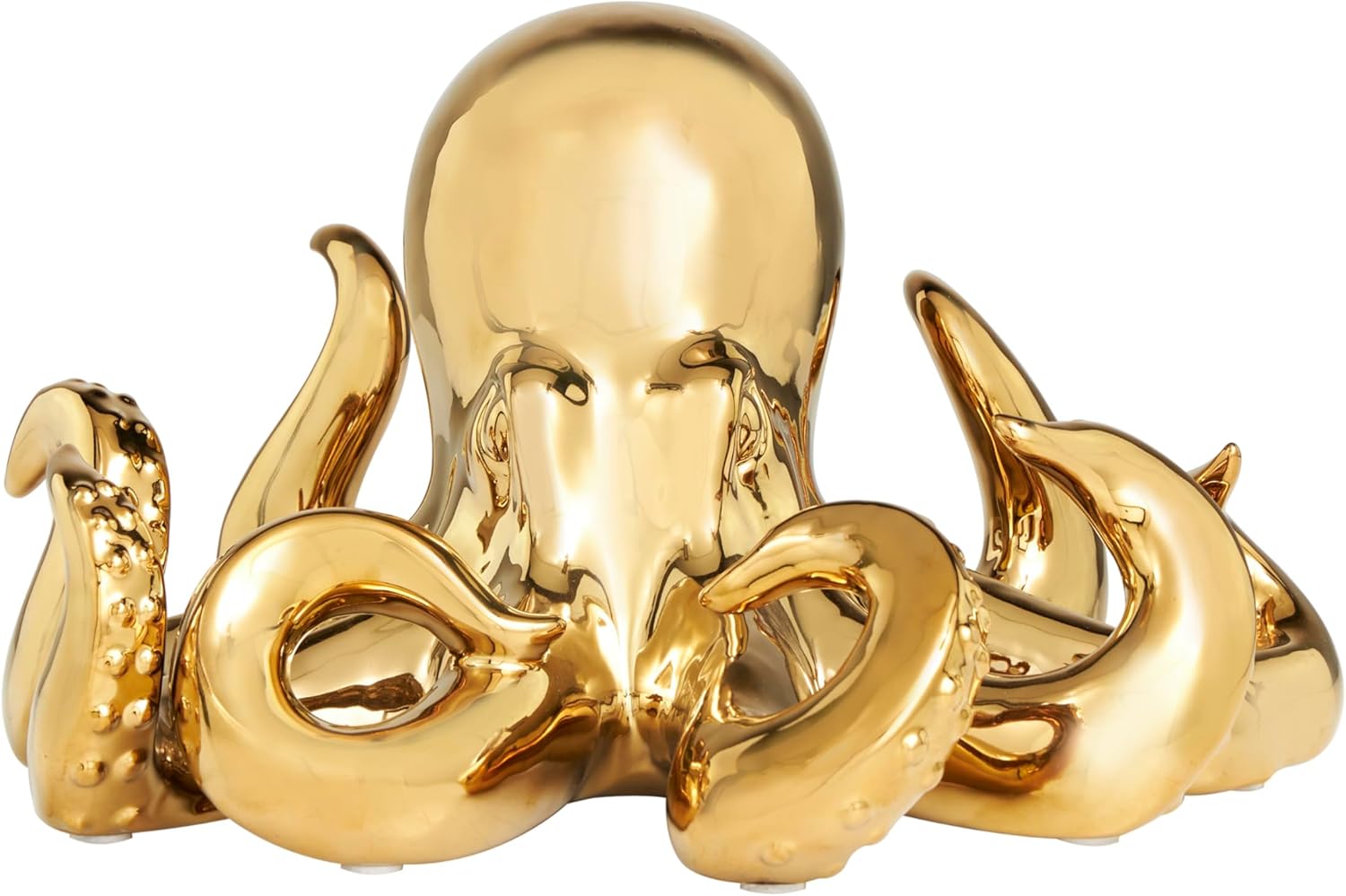 Deco 79 Gold Ceramic Octopus Sculpture Home Decor Statue