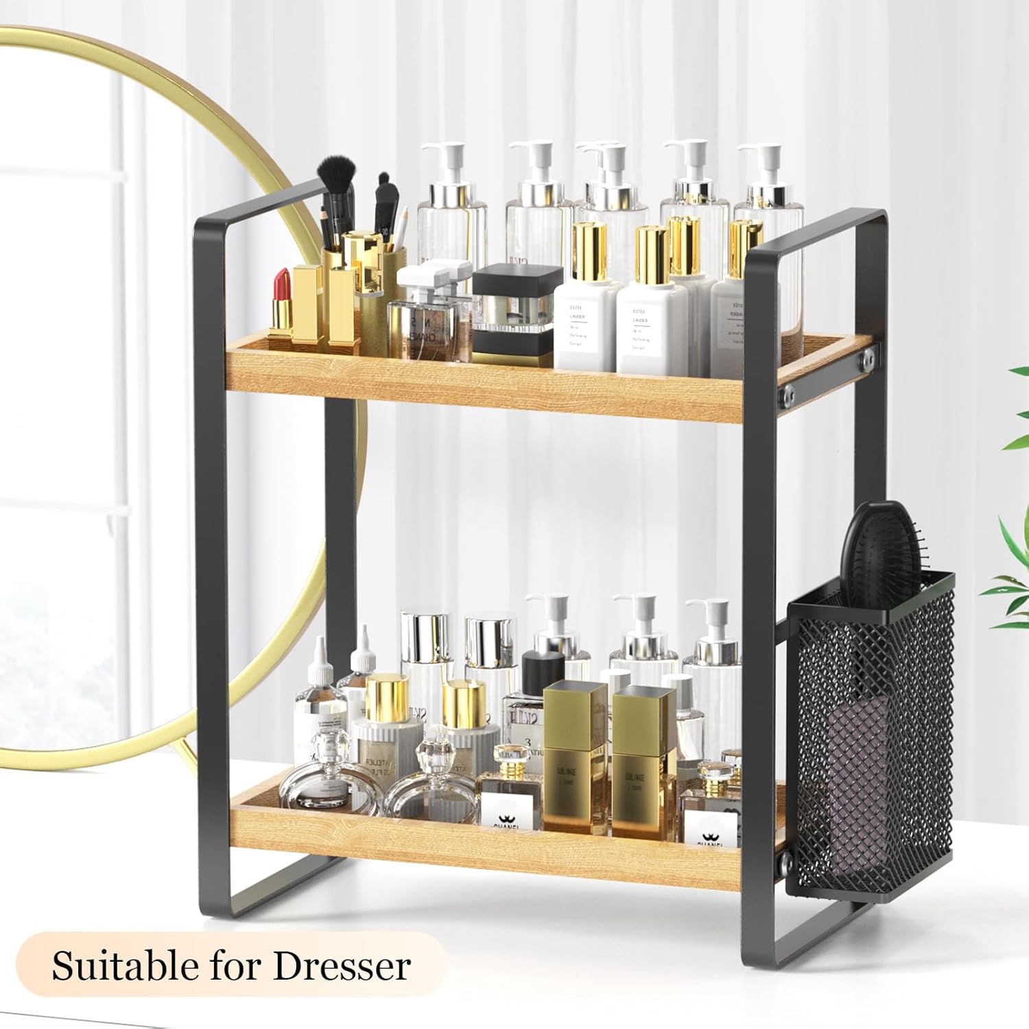 LEMIKKLE Bathroom Counter Organizer with Basket