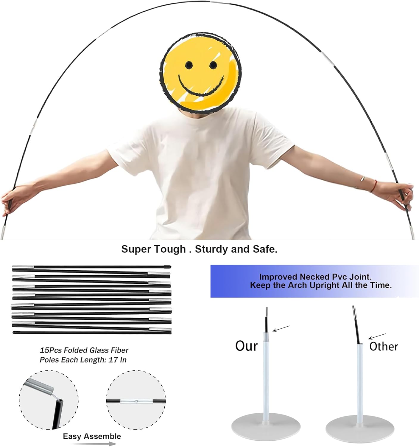 Kaiyun 10 Ft Wide 9 Ft Tall Balloon Arch Kit