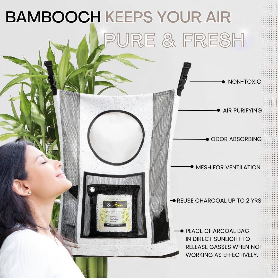 BamBooch Air Purifying Small Laundry Hamper Bag