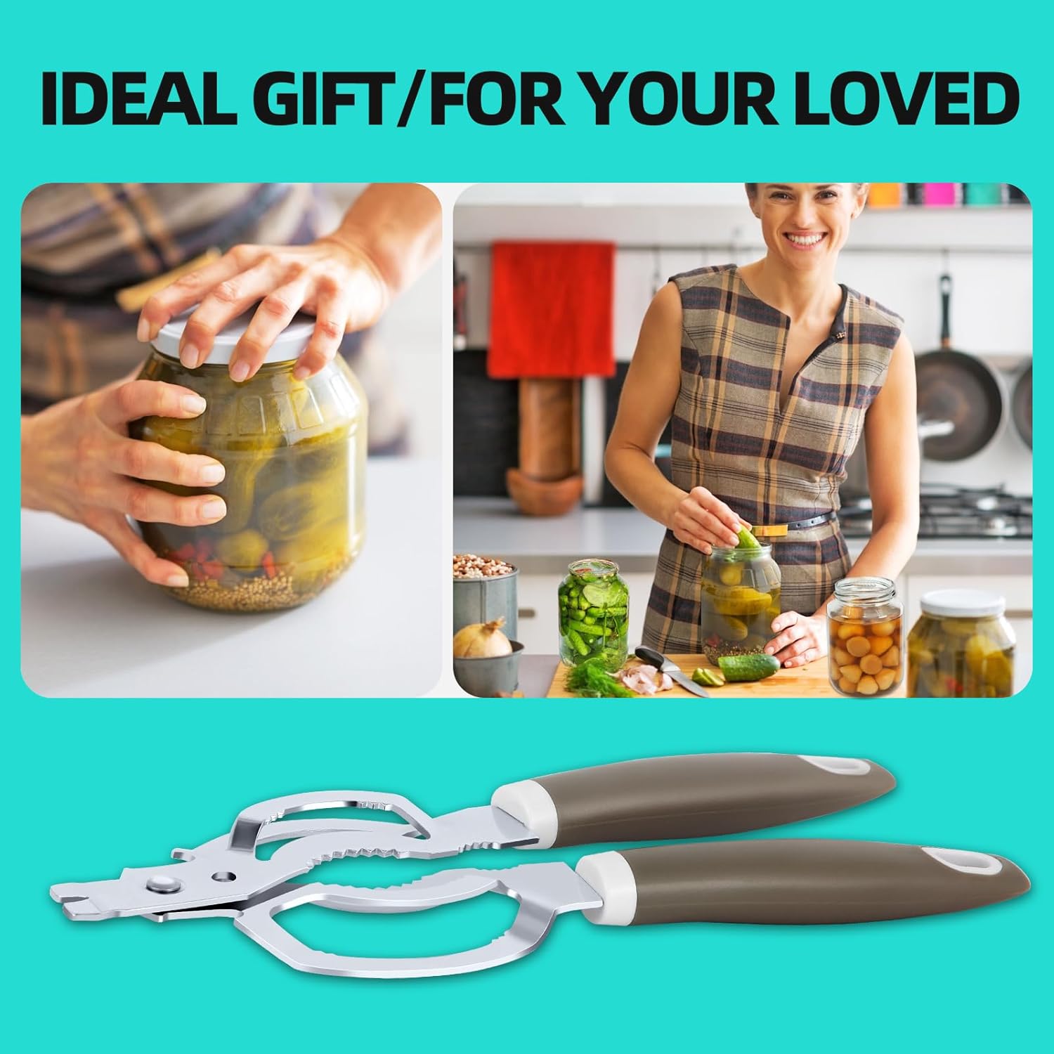 Stainless Steel Jar Opener for Seniors with Arthritis