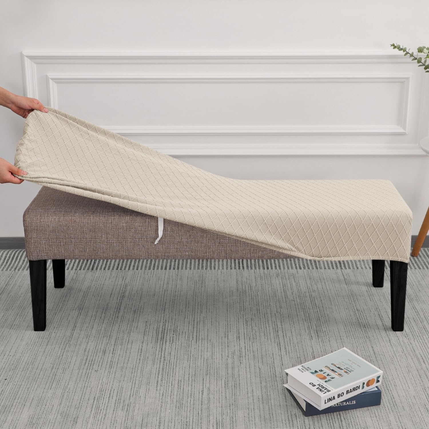 SPRINGRICO Stretch Bench Cover for Dining Room and More
