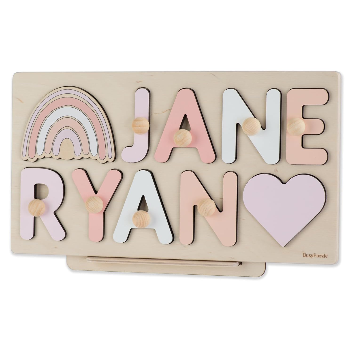 Personalized Wooden Name Puzzle With Pegs