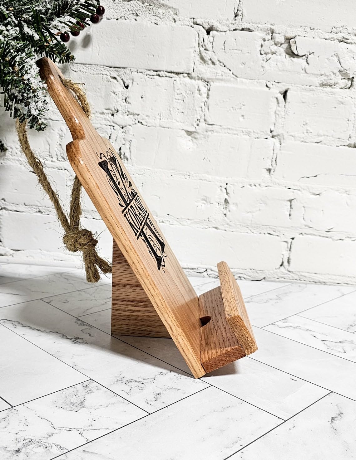 Personalized Cookbook Stand Made of Quality Oak Wood