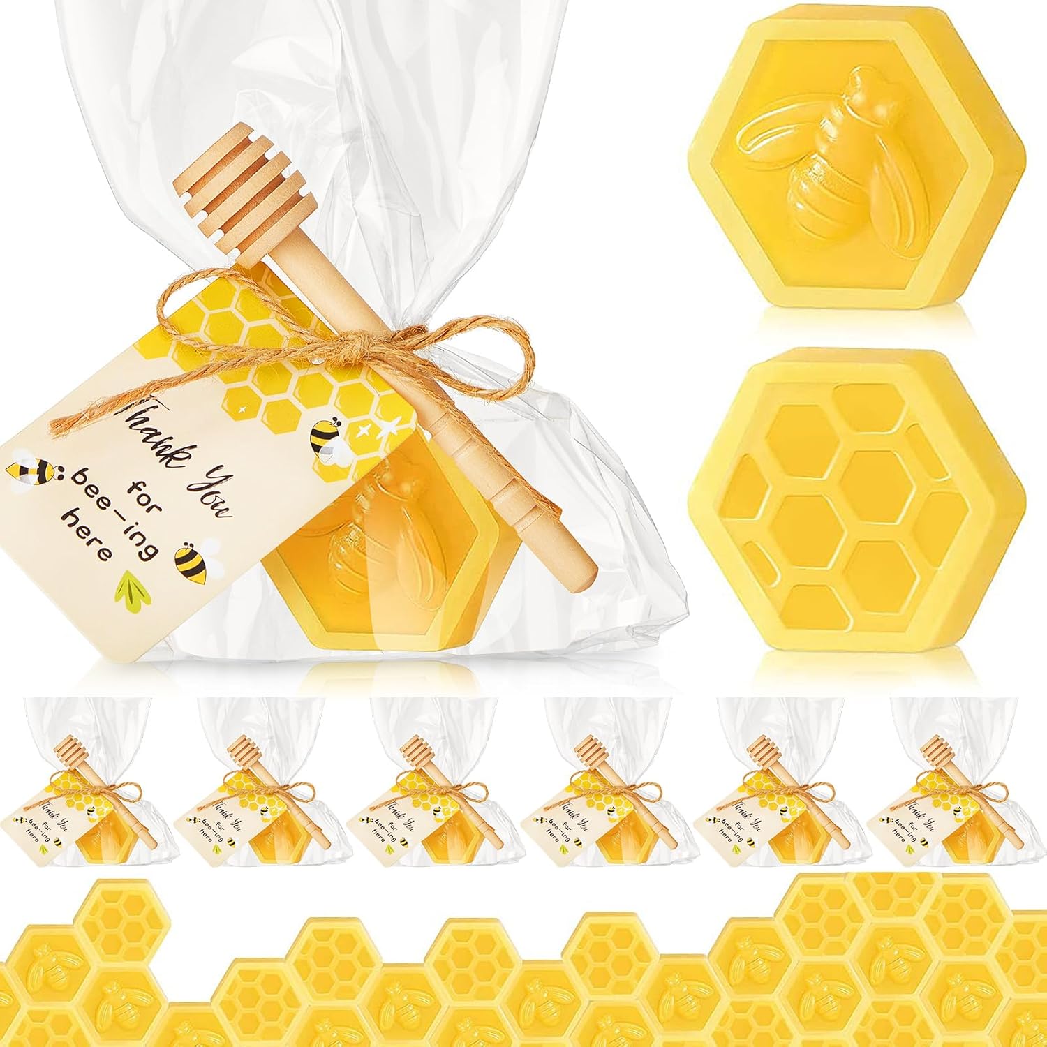 48 Pcs Baby Shower Favors Honeycomb Soap Set