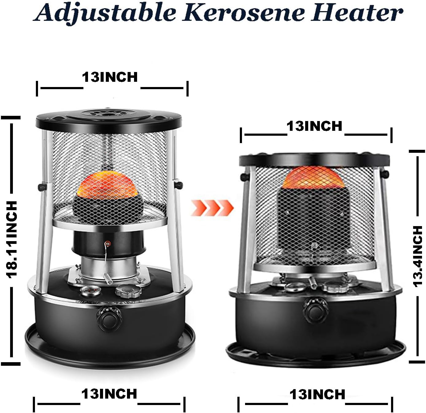 LINWIN 2 in 1 Kerosene Heater and Stove - Black