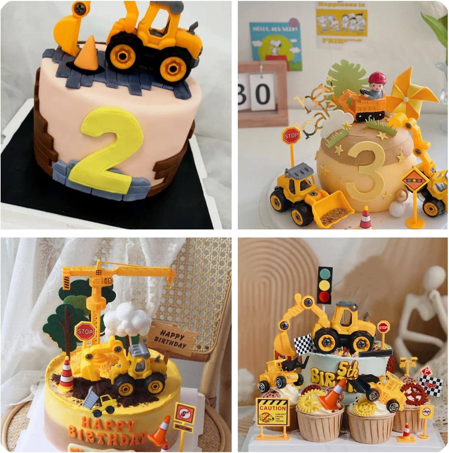 Construction Vehicle Silicone Fondant Molds Set Of 6